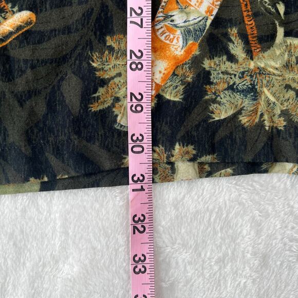 Vintage Y2K Puritan Beer And Cigar Print Button-Up Short Sleeve Shirt 2XL - Picture 7 of 7